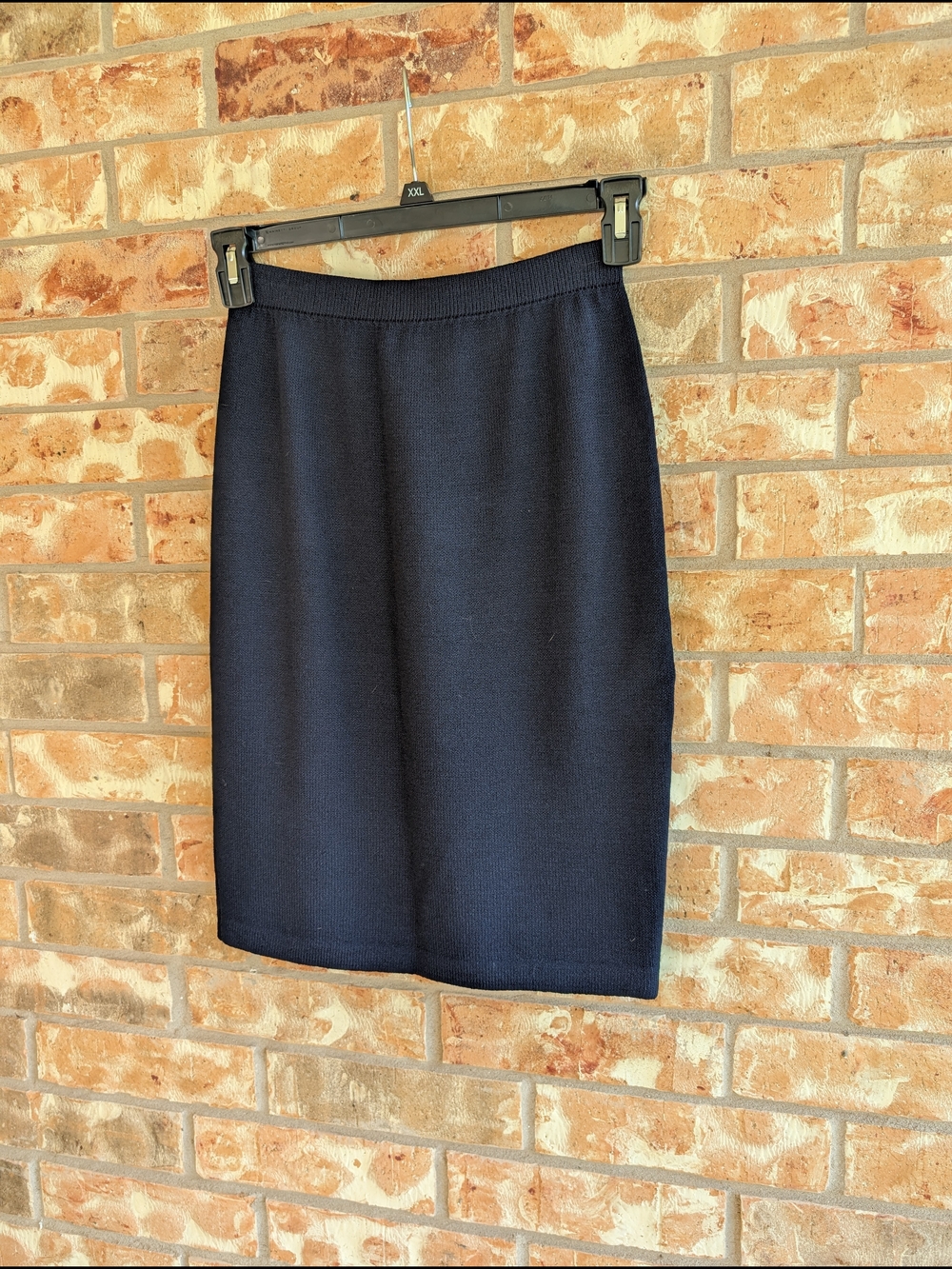St. John Navy Knit Pencil Skirt
